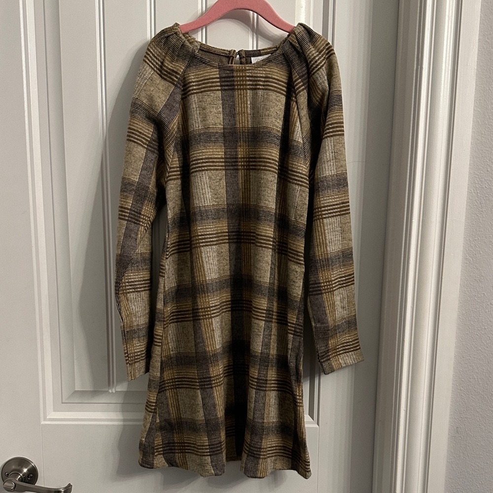 Zara Kids Brown Plaid Dress